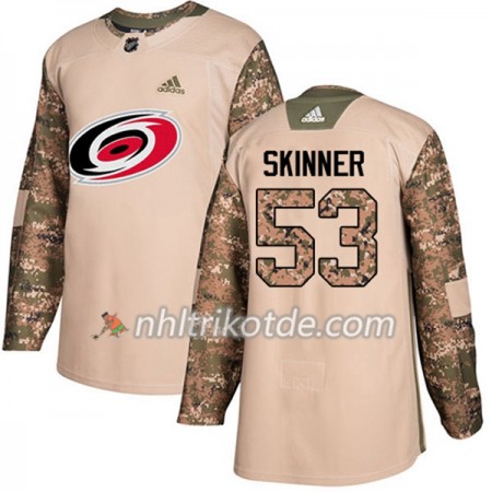 Carolina Hurricanes Trikot Jeff Skinner 53 Adidas 2017-2018 Camo Veterans Day Practice Authentic - Herren